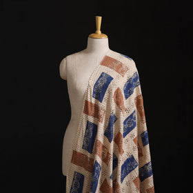 Natural Dyed Ajrakh Hand Block Print Cotton Hakoba Fabric 17