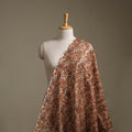 Handloom Chanderi Silk Natural Dyed Block Print Pedana Kalamkari Fabric 02