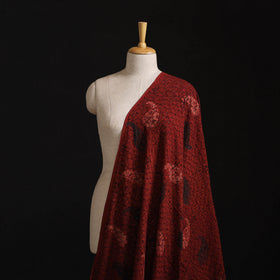 Natural Dyed Ajrakh Hand Block Print Cotton Hakoba Fabric 18