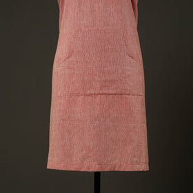 Peach - jhiri handloom cotton apron with pocket 46