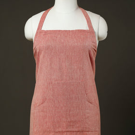 Peach - jhiri handloom cotton apron with pocket 46