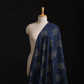 Natural Dyed Ajrakh Hand Block Print Cotton Hakoba Fabric 23