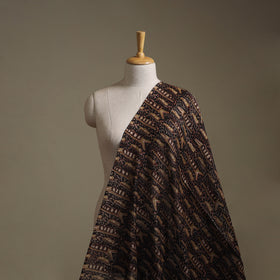 Handloom Chanderi Silk Natural Dyed Block Print Pedana Kalamkari Fabric 06