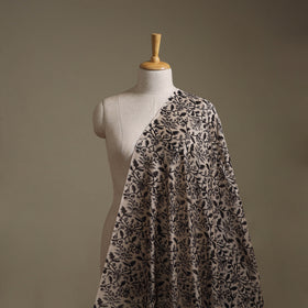 Handloom Chanderi Silk Natural Dyed Block Print Pedana Kalamkari Fabric 08