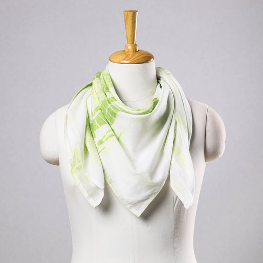 Green - Shibori Tie-Dye Cotton Scarf