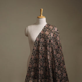 Handloom Chanderi Silk Natural Dyed Block Print Pedana Kalamkari Fabric 09