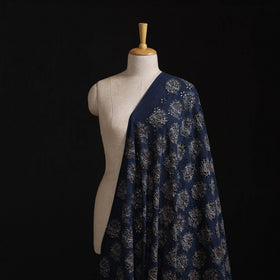Natural Dyed Ajrakh Hand Block Print Cotton Hakoba Fabric 26