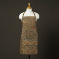 Yellow - kalamkari cotton apron with pocket 49 - handcrafted