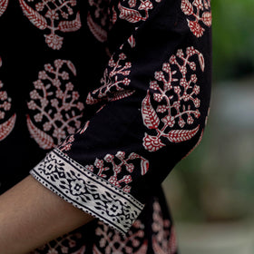 Buy Block Print Cotton A-Line Bagh Kurta Online