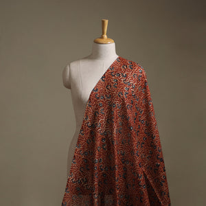 Handloom Chanderi Silk Natural Dyed Block Print Pedana Kalamkari Fabric 11