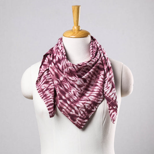 Pink - Shibori Tie-Dye Cotton Scarf
