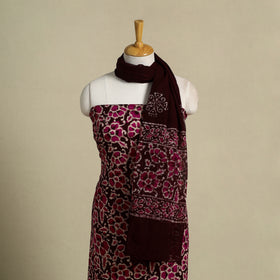 Pink 3pc Cotton Hand Batik Print Dress Material