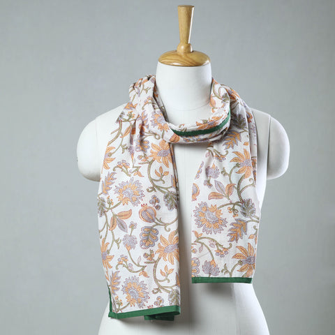  Sanganeri Block Printed Cotton Stole 03 at iTokri.com