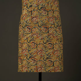 Yellow - kalamkari cotton apron with pocket 52 - handcrafted