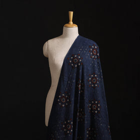 Natural Dyed Ajrakh Hand Block Print Cotton Hakoba Fabric 38