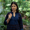 Buy Block Print Cotton Straight Bagh Kurta Online