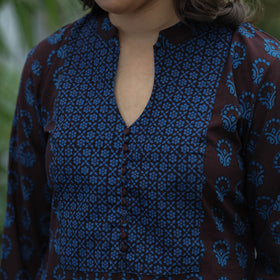 Buy Block Print Cotton Straight Bagh Kurta Online