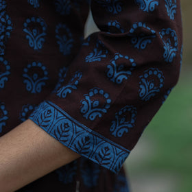 Buy Block Print Cotton Straight Bagh Kurta Online