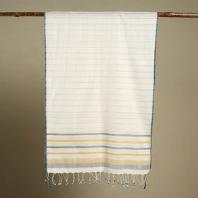 Buy Handloom Cotton Srikakulam Jamdani Stole with Tassels