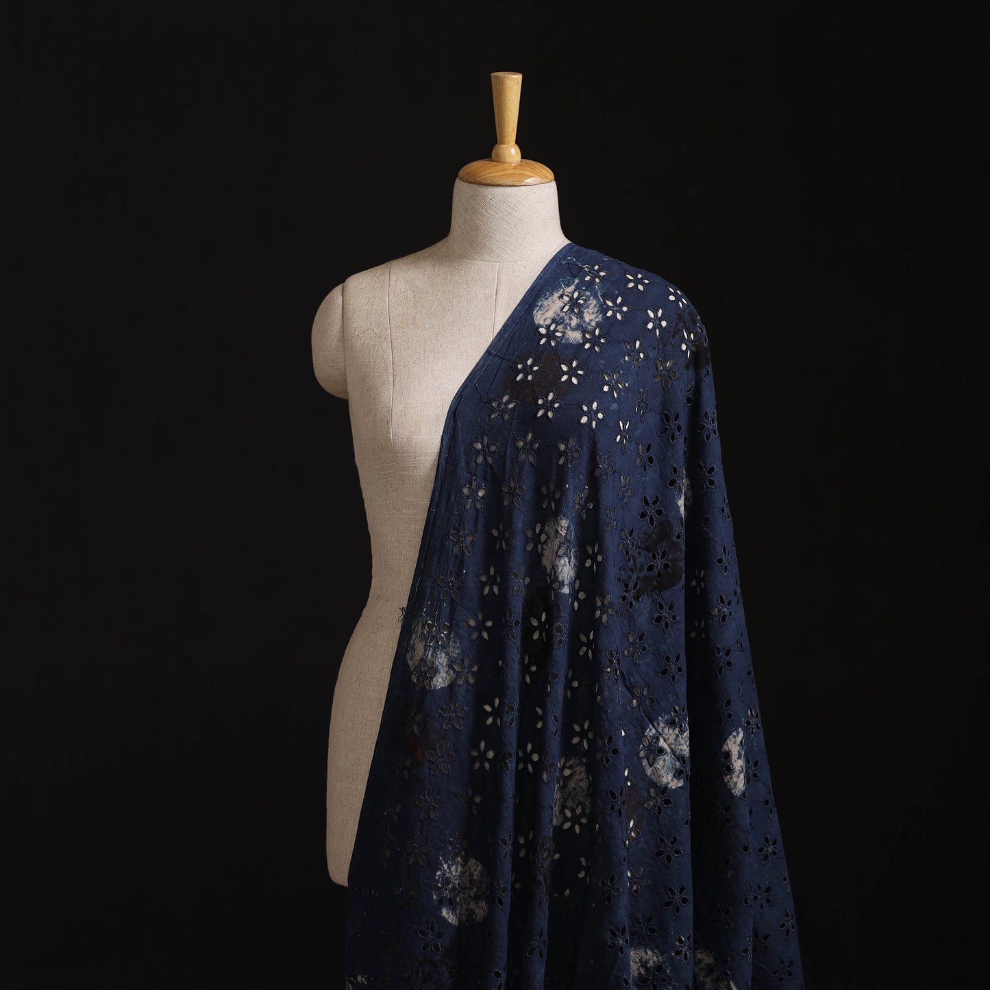 Natural Dyed Ajrakh Hand Block Print Cotton Hakoba Fabric 41
