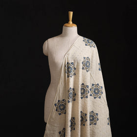 Natural Dyed Ajrakh Hand Block Print Cotton Hakoba Fabric 47