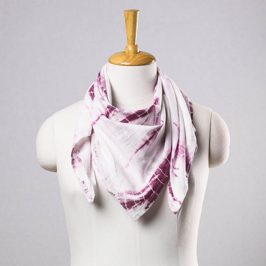 Purple - Shibori Tie-Dye Cotton Scarf