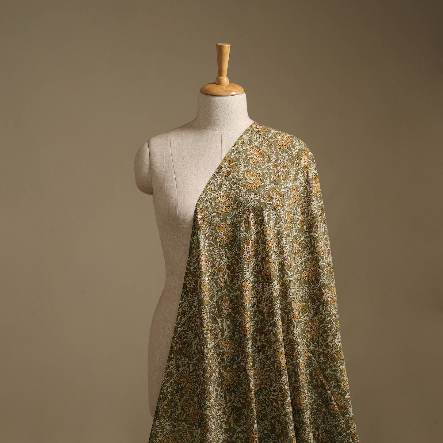 Pedana Hand Block Printed Natural Dyed Cotton Kalamkari Fabric 07