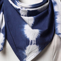 Blue - Shibori Tie-Dye Cotton Scarf