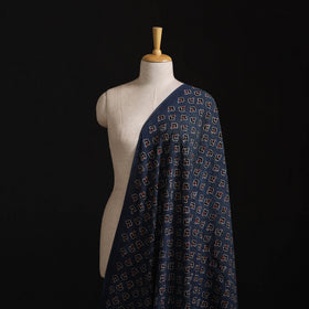 Natural Dyed Ajrakh Hand Block Print Cotton Hakoba Fabric 53