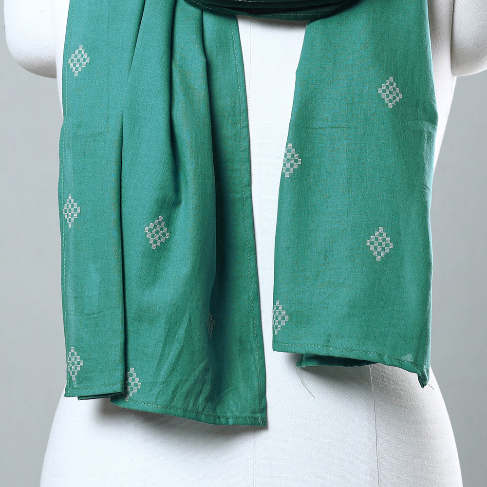 Green - Jacquard Patchwork Cotton Stole 16