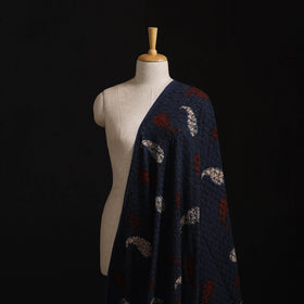 Natural Dyed Ajrakh Hand Block Print Cotton Hakoba Fabric 59