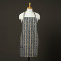 Blue - kalamkari cotton apron with pocket 59 - handcrafted