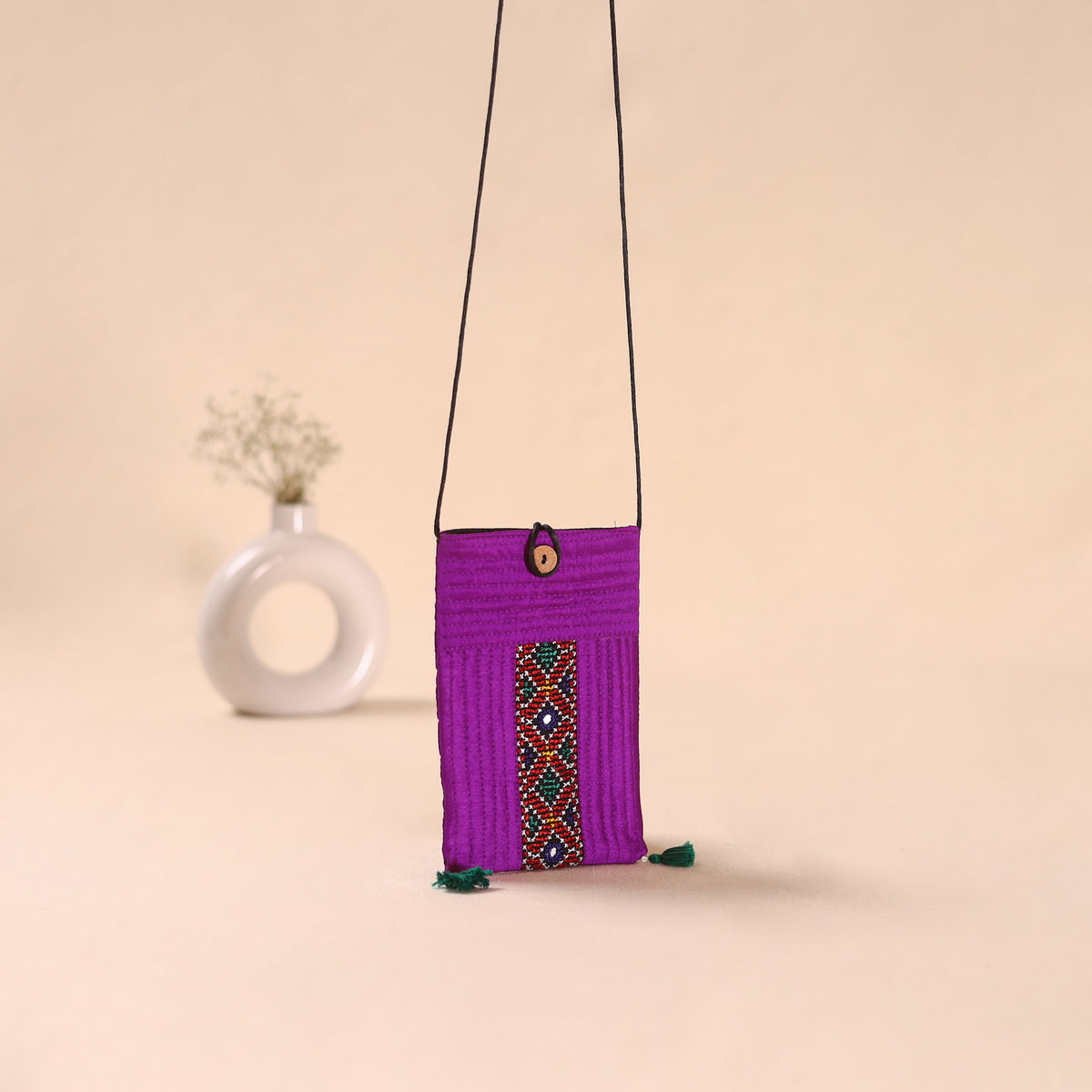 Kutch Hand Embroidery Mobile Sling Bag 26