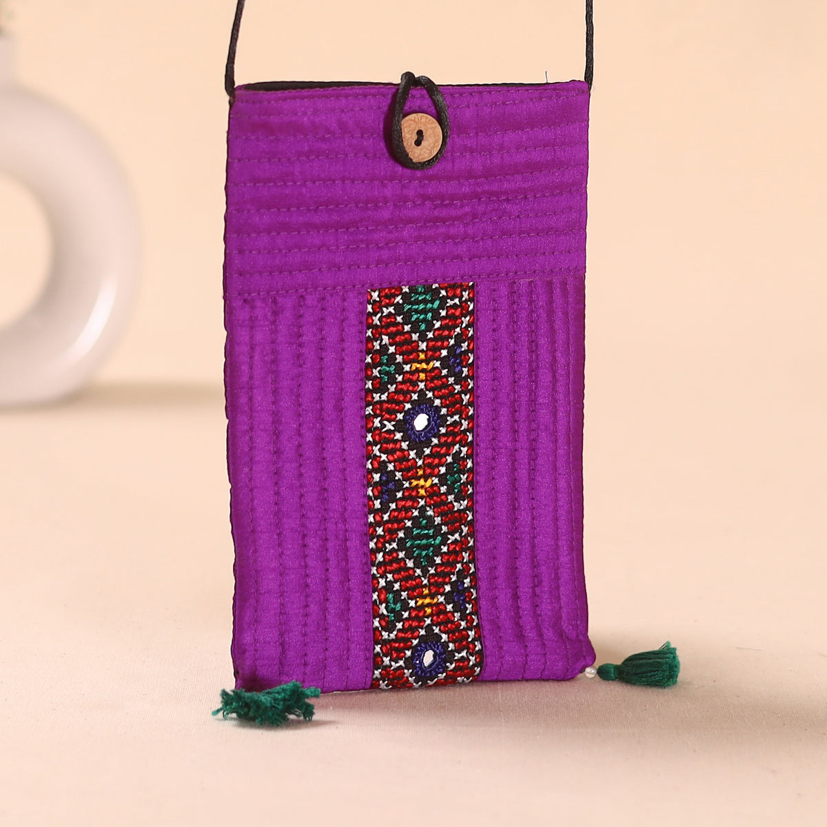 Kutch Hand Embroidery Mobile Sling Bag 26