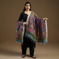 Pen Work Chanderi Silk Handpainted Kalamkari Dupatta
