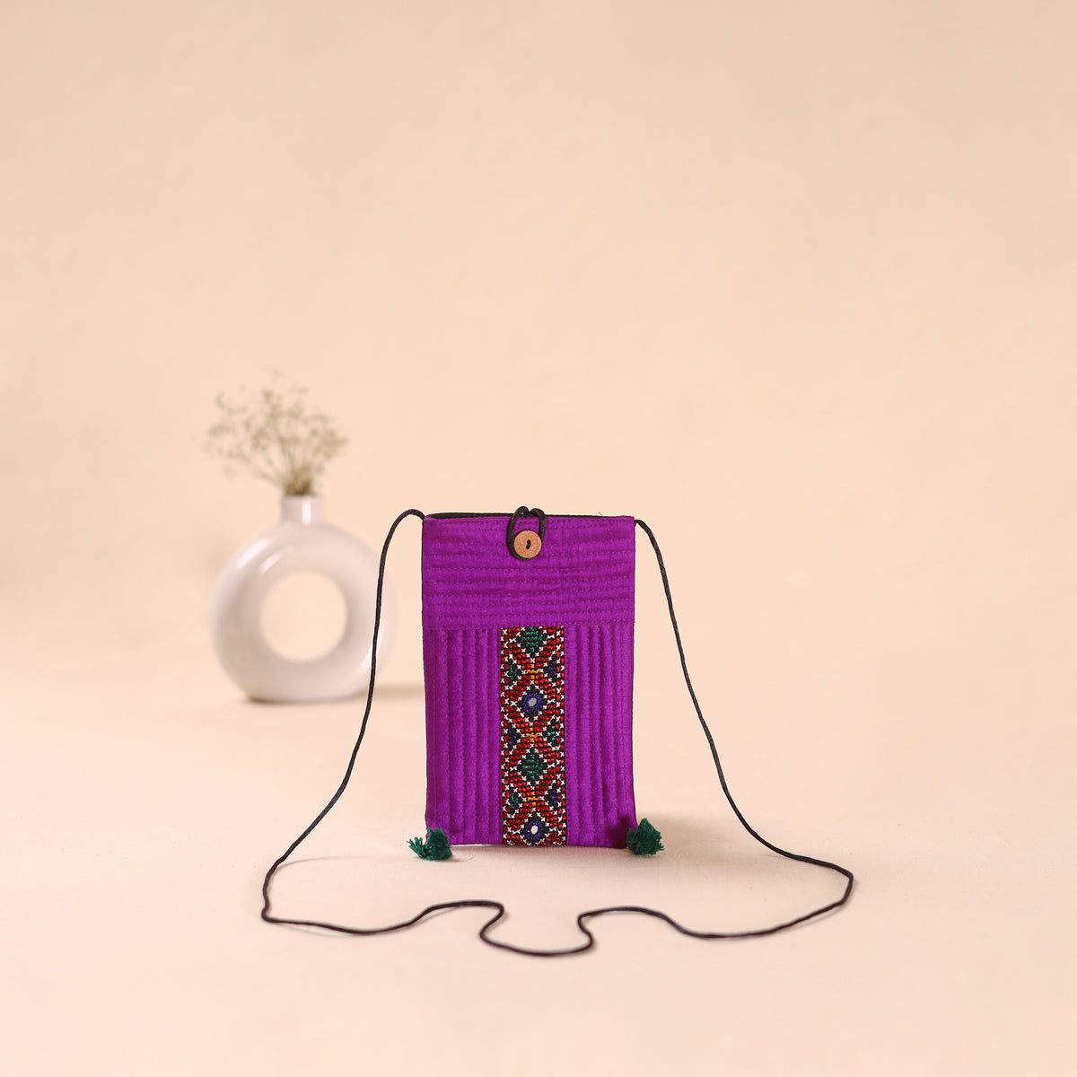 Kutch Hand Embroidery Mobile Sling Bag 26