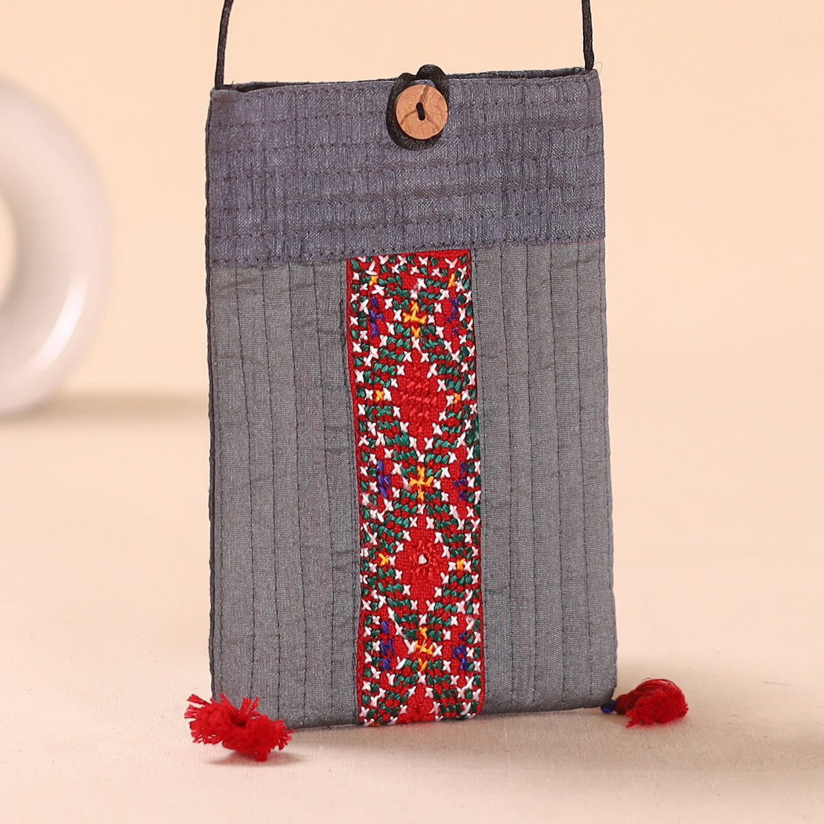 Kutch Hand Embroidery Mobile Sling Bag 27