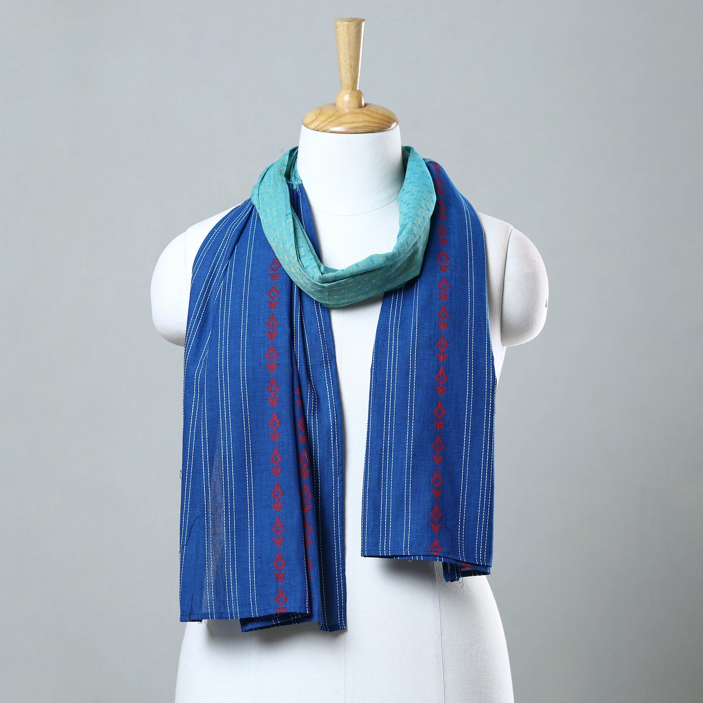 Multicolor - Jacquard Patchwork Cotton Stole 33