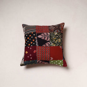 Handcrafted Patchwork Cushion Cover (16 x 16 in) 04