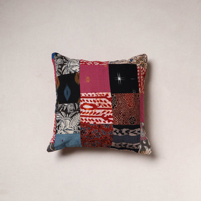 Handcrafted Patchwork Cushion Cover (16 x 16 in) 06