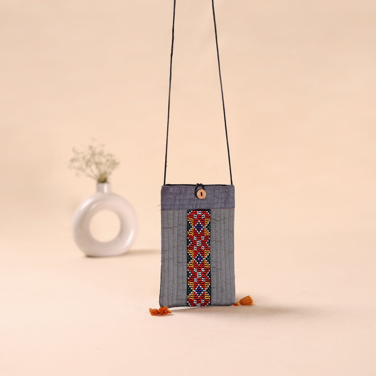Kutch Hand Embroidery Mobile Sling Bag 31