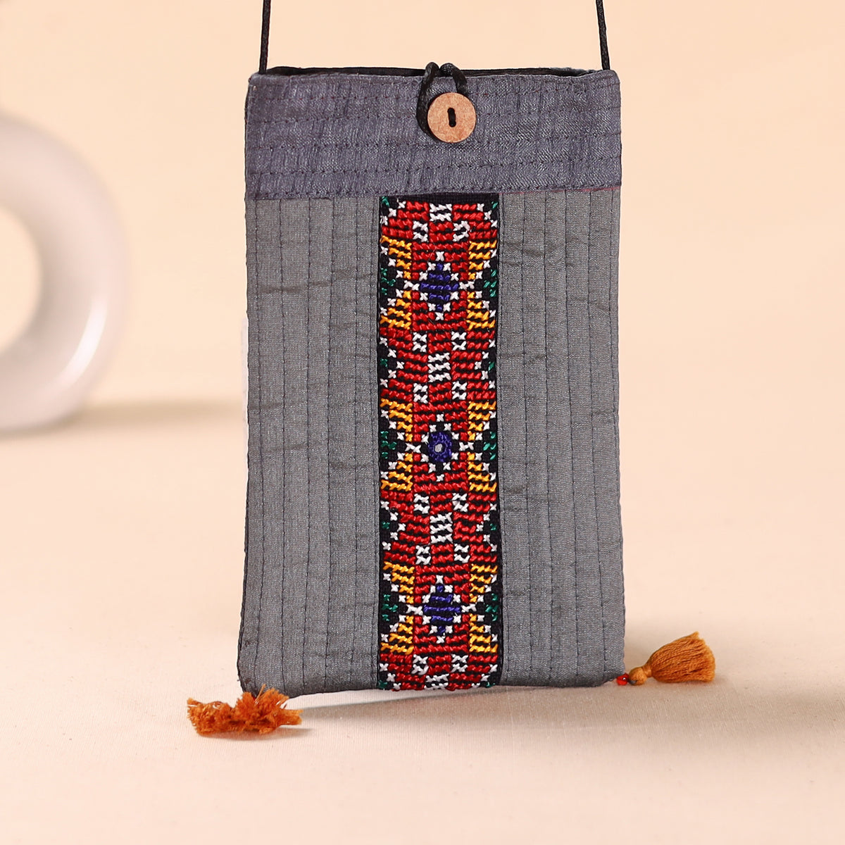 Kutch Hand Embroidery Mobile Sling Bag 31