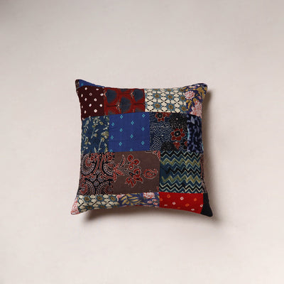 Handcrafted Patchwork Cushion Cover (16 x 16 in) 09