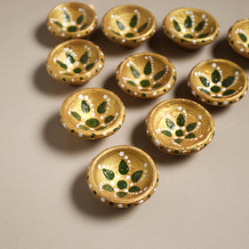 Decorative handpainted clay diya (set of 10) 05