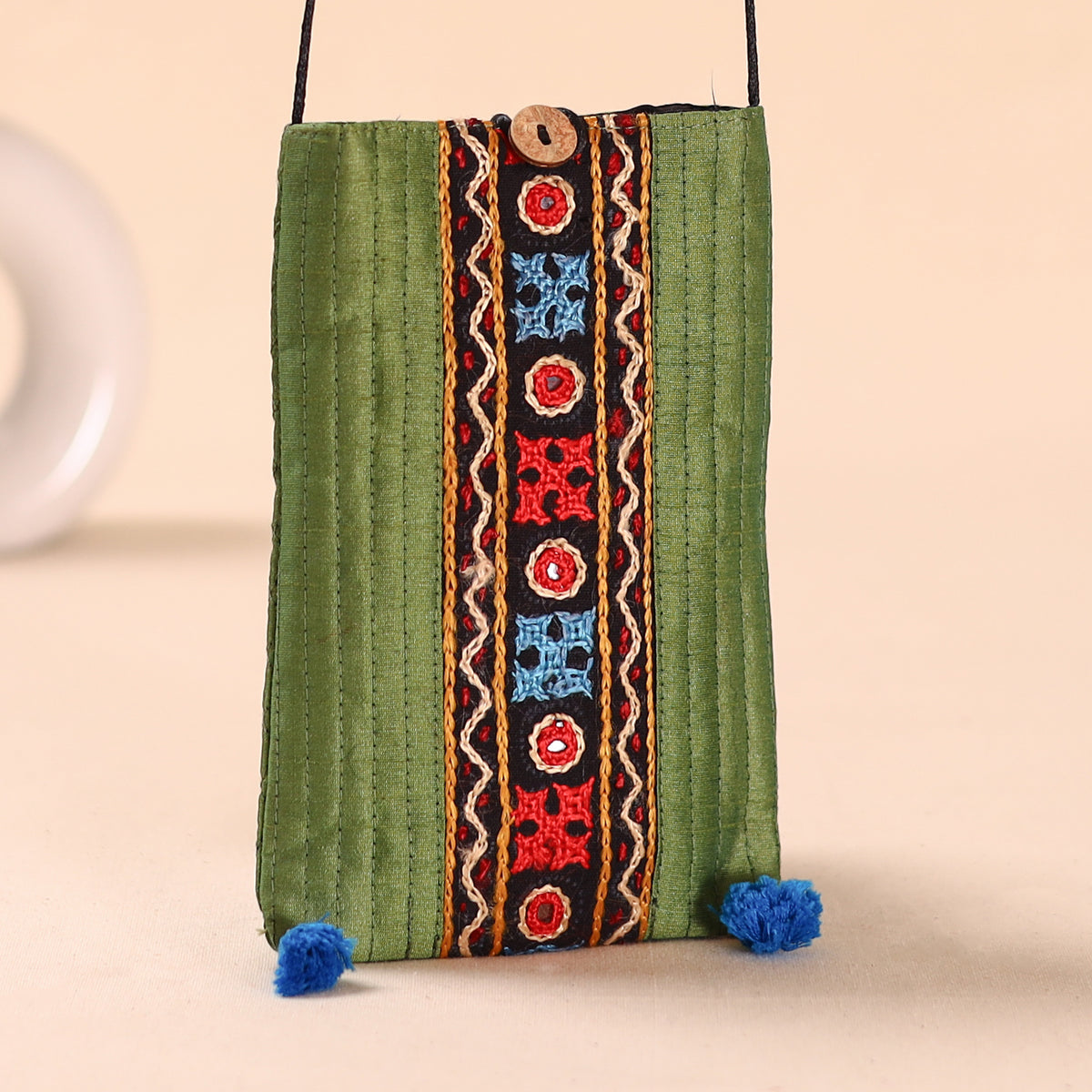 Kutch Hand Embroidery Mobile Sling Bag 32