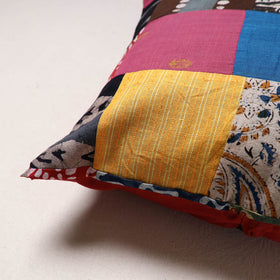 Handcrafted Patchwork Cushion Cover (16 x 16 in) 12
