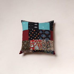 Handcrafted Patchwork Cushion Cover (16 x 16 in) 13