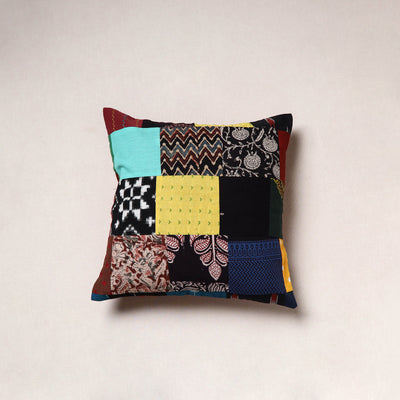 Handcrafted Patchwork Cushion Cover (16 x 16 in) 18