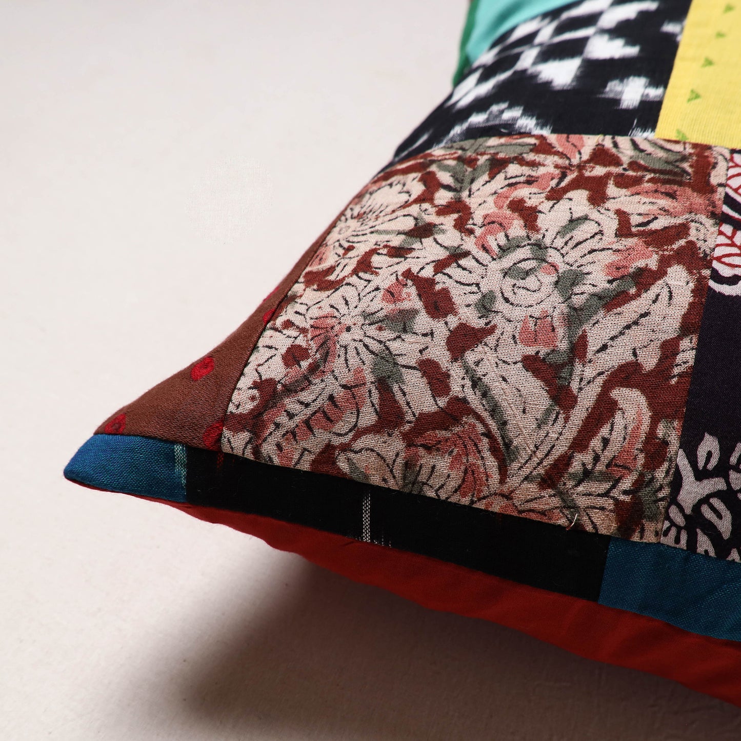 Handcrafted Patchwork Cushion Cover (16 x 16 in) 18