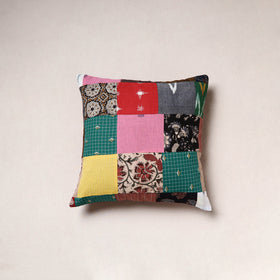 Handcrafted Patchwork Cushion Cover (16 x 16 in) 19